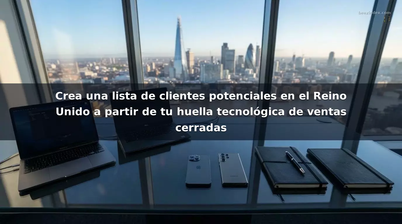 Crea una lista de clientes potenciales en el Reino Unido a partir de tu huella tecnológica de ventas cerradas