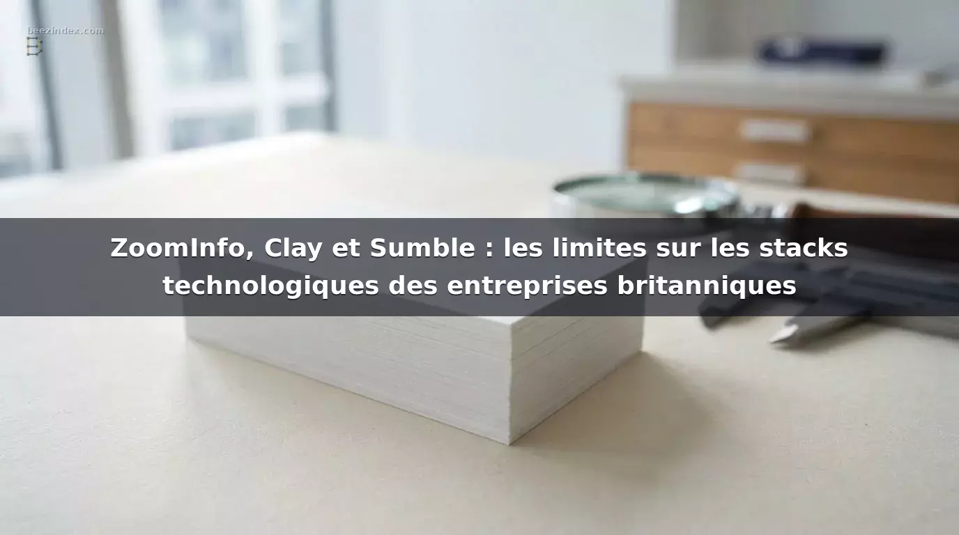 ZoomInfo, Clay et Sumble : les limites sur les stacks technologiques des entreprises britanniques