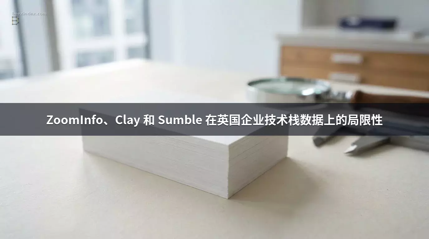 ZoomInfo、Clay 和 Sumble 在英国企业技术栈数据上的局限性